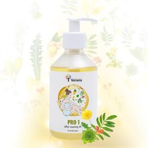 Verana Verzachtende Olie voor en na het Scheren, Harsen, Ontharen, Verzachtend, Kalmeert irritatie, Vertraagt Haargroei, Geurloos 250 ml