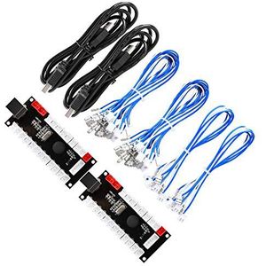 Easyget 2 Player Zero Delay Generic Game Controller USB to Joystick for MAME & Raspberry Pi 1/2/3 RetroPie DIY Projects