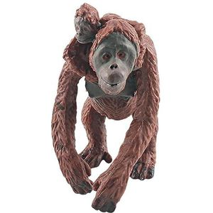 Gorilla-beeldjes | Realistisch dierenbeeldje | Wildlife PVC-speelgoed, mannelijke gorilla orang-oetan familie, realistische jungle dieren speelset voor kinderen en volwassenen Qarido