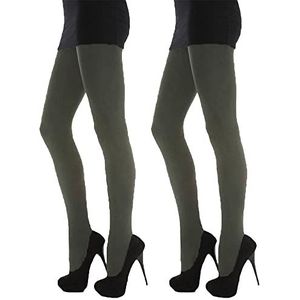 Dames - Thermische Panty - 300 Denier - Grijs - 2 Pack