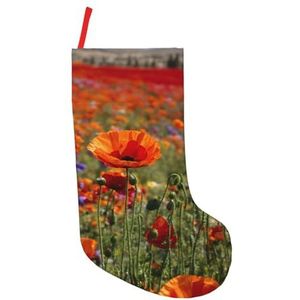 Papaver Bloemen Print Kerst Kousen,Vakantie Party Decoraties