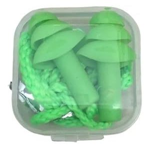 1 Doos Multifunctionele Ruisonderdrukking Siliconen Oordopjes Oor Tip voor Zwemmen Slapen Lees Zachte Oordoppen Touw Oordopjes (Groen)