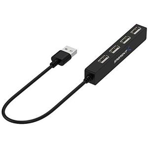 SABRENT 4-poorts draagbare USB 2.0 hub (9,5"" kabel) voor Ultra Book, MacBook Air, Windows 8 Tablet PC (HB-MCRM)