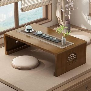 HRTLSS Japanse salontafel, woonkamer salontafel, opvouwbaar ontwerp, Japanse vloer lage tafel, voor woonkamer, eetkamer, thee, huisdecoratie.ect
