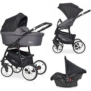 Kinderwagen babyzitje 3-in-1 en Isofix 4-in-1 optioneel Basic Sport by SaintBaby Carbon 01 3in1 met babyzitje