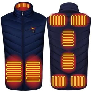 Verwarmd vest met 3 temperatuuraanpassingen en 9 verwarmingszones, elektrisch USB-verwarmingsjack Bodywarmer giletkleding for dames heren, lichtgewicht winterskiën jagen wandelen motorfiets (Color :