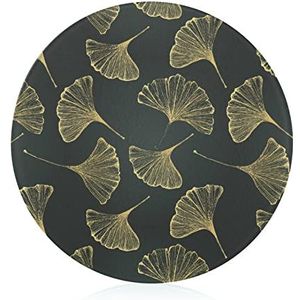 Golden Ginko Leaf Snijplank Gehard Glas Snijplank Voor Keuken Restaurant