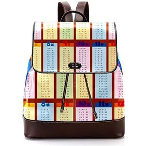 Kleurrijke tijden tabellen grafiek gepersonaliseerde schooltassen boekentassen voor tiener, Meerkleurig, 27x12.3x32cm, Rugzak Rugzakken