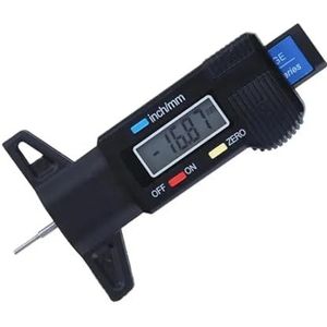 Digitale dieptemeter, schuifmaat, loopvlakdieptemeter, LCD-bandenprofielmeter for autobanden, 0-25,4 mm, meetinstrument(Gray)