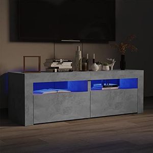 DIGBYS TV Kast met LED Verlichting Beton Grijs 120x35x40 cm