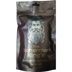 Bohemian King's Beard Dye for Men - Donkerbruin | Organisch, PPD-vrij, Ammonia-vrij | Gentle Beard Colour voor de gevoelige huid | Natuurlijke, plantaardige formule
