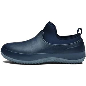 Wjnvfioo Mannen vrouwen antislip werkschoenen regenlaarzen lage top casual regenlaarzen chef slijtvaste schoenen, Blauw, 43 EU