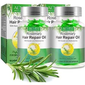 P-Beauty Bio Rozemarijnolie Capsules met Biotine & Keratine - 80 Capsules voor Extern Gebruik, Haarolie voor Haargroei & Hoofdhuidverzorging - Tegen Haaruitval - Essentiële Olie