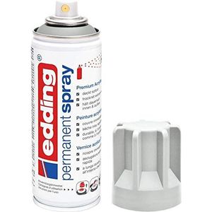 edding 5200 permanente spray, lichtgrijs mat, 200 ml, acryllak voor het lakken en decoreren van glas, metaal, hout, keramiek, kunststof, canvas, lakspray, acrylspray, verfspray