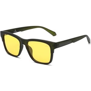 Flamengo - Night Vision - Bril - Rubber Frame - Zwart Groen - Gepolariseerd