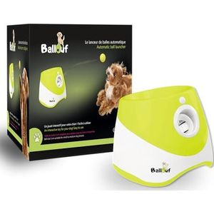 Climsom Ballouf Automatische ballenwerper voor honden, interactief speelgoed met 6 ballen, oplaadbare batterij 5 uur, 3 instelbare afstanden