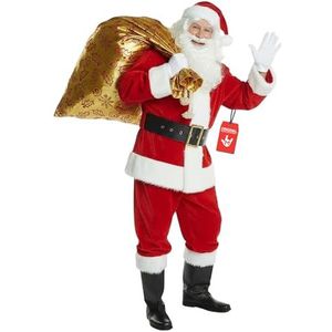 Morph Rood kerstmankostuum voor heren, Sinterklaas verkleding volwassenen, kerstman mantel - XL