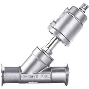 DN32 de pneumatische snel-installeert Klep 16bar 304 van Hoekseat van Roestvrij SteelAngle Seat Klep PTFE die (normaal Closed_Double Acting)