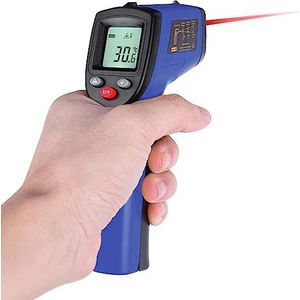 QY Warmtemeter Infrarood Thermometer met laserpointer/draadloos / -50˚C tot + 380 ˚C - blauw