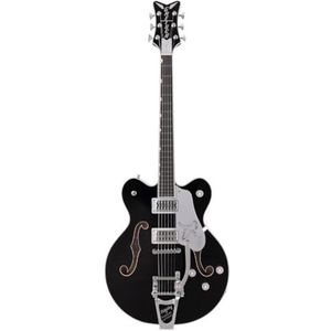 Gretsch G6636TSL Players Edition Silver Falcon Center Block Double-Cut Bigsby Black - Semi-akoestische Custom gitaar