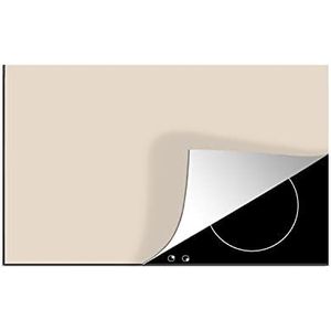 MuchoWow Inductiebeschermer - Inductie mat - Vinyl - Licht - Beige - Kleuren - Kleur - Effen - 76x51.5 cm - Inductie beschermer