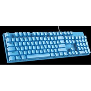 QPSJXN S2022 mechanisch gamingtoetsenbord, bekabeld, 104, schakelaar, zwart, bruin, blauw, blauw