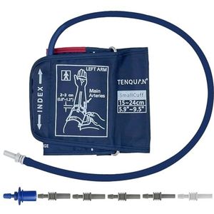 TENQUAN Bloeddrukmanchet Bovenarm, Small Size Bloeddrukmanchet 15 x 24 cm met 6 Stuks Connector Manchet voor Bloeddrukmeter Ouderen, Reizen, Familie, Bloeddrukmanchet Alleen Niet Inbegrepen Machine