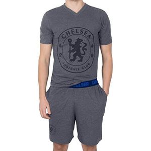 Arsenal FC - Pyjama met korte broek/loungewear voor mannen - Officieel - Clubcadeau - Grijs - Medium