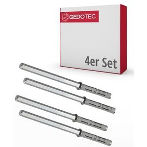 Gedotec Titan Mini, plankdrager, onzichtbaar, 4 stuks, plankdragers, draagkracht 12 kg per paar, stalen plankdragers voor wandmontage, zware belasting, plankhouders