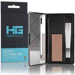 Hair Genetics Root Cover Up – Tijdelijke Haaruitgroei Poeder voor Dun Haar & Grijze Haren – Snelle Touch-Up – Natuurlijk Uitziende Dekking – Langhoudend (Middelbruin)