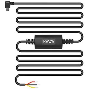 KAWA Dashcam Auto Hardwire Kit, Micro USB 11ft Hard Wire Kit für Dashcam, konvertiert 12V-24V, 24H Parking Monitor Modus, Unterspannungsschutz. Kompatibel mit D5 D6.