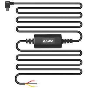 KAWA Dashcam Auto Hardwire Kit, Micro USB 11ft Hard Wire Kit für Dashcam, konvertiert 12V-24V, 24H Parking Monitor Modus, Unterspannungsschutz. Kompatibel mit D5 D6.