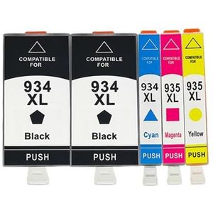 Inktpatronen 934XL 935XL 934 935 for hp934 for H-/P Officejet Pro 6812 6830 6815 6835 6230 6820 printer(5PCS)