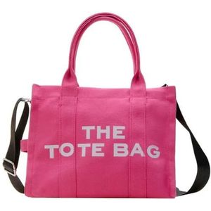 Shopping Bag Women Tote Bag Casual Canvas Large Capacity Women Handbags Designer Letters Shoulder Crossbody Bags Big Shopper-Pink-15 X 25 X 32Cm