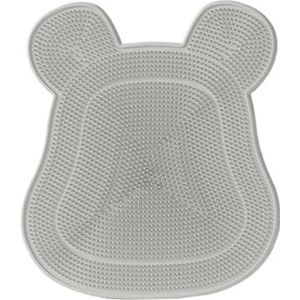 Siliconen voetenscrubber voor onder de douche, Siliconen douchevoet- en rugmat met antislip zuignappen, veelkleurig(Grey)