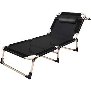 GEIRONV Outdoor Lounger Stoel, Opvouwbare Lounge Stoel Lunchpauze Stoel Kantoordutje Vrije tijd Lounge Stoel Huishouden Klein Bed Slaapstoel Fauteuils