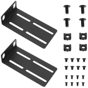 LT Easiyl 2 stuks 88 mm rack oren mount verstelbare gat afstand 29-40 mm voor 19 inch schakelaars compatibel met HP schakelaars met schroef