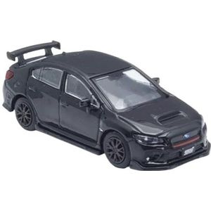 1:64 for Subaru STI Schaalmodel Auto Legering Speelgoedauto Cadeau Miniatuur Voertuig Afgewerkte autocollectie Zwart