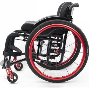 Lichtgewicht rolstoel voor volwassenen, rolstoel van aluminiumlegering, sport opvouwbare transportrolstoel, zelfrijdende handmatige rolstoelen, mobiliteitshulpmiddelen voor volwassenen, met