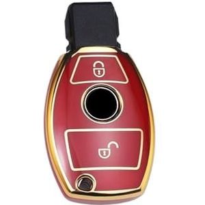 Autosleutel beschermhoes Voor A B C E R Klasse GLS GLA GLK GLC CLS CLA TPU Autosleutel Case Cover 2 Knop Shell Fob Voor W204 W205 W212 W463 W176 Sleutel Shell(4)