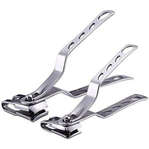 2 stuks roestvrijstalen nagelknippers, 360 graden roterende kop vingernagel en teennagel snijder trimmer gereedschap voor persoonlijke hand/voetverzorging, manicure en pedicure
