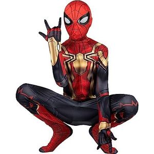 Marvel Geïntegreerd Spider-Man Official Youth Deluxe Zentai Suit - Spandex Jumpsuit met Gedrukt Ontwerp, multi, L