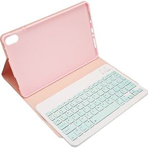 Draadloos Tablettoetsenbord Stille Toetsen Bluetooth-Tablettoetsenbord 11 Inch Metalen Frame voor Tablet (Roze)