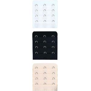 Lansonee 3 stuks beha-bandverlengers, damesbeha-bandverlenger, 3 haken, comfortabele beha-verlengriem, Meerkleurig, 4 haken