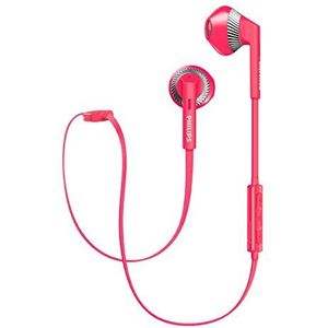 Philips SHB5250PK draadloze Bluetooth-koptelefoon met microfoon, volumeregeling, licht, rijke bas, ideaal voor sport - roze
