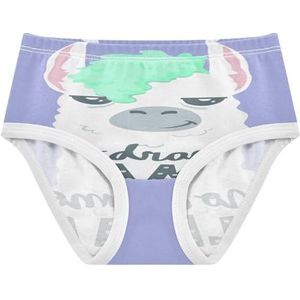 YOUJUNER Meisjesondergoed Leuke Grappige Lama Lama Alpaca Peuter Slipje Katoenen Broek Kleine Meisjes Slips Comfort Kids Onderbroek, Meerkleurig, 3 jaar