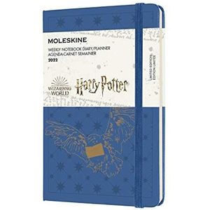 Moleskine Weekplanner 2022, gelimiteerde speciale editie Harry Potter, 12 maanden weekplanner en notitieboek, vaste omslag, formaat Pocket 9 x 14 cm, kleur scharlakenrood, 144 pagina's