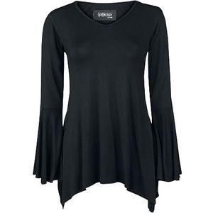 Gothicana by EMP Bat Country Shirt met lange mouwen zwart 3XL 95% viscose, 5% elastaan Gothic, Romance