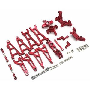 MANGRY Draagarm Stuurblok Set Fit for MJX Hyper Go 16207 16208 16209 16210 H16 1/16 RC Auto Upgrade onderdelen Kit (Size : Red)