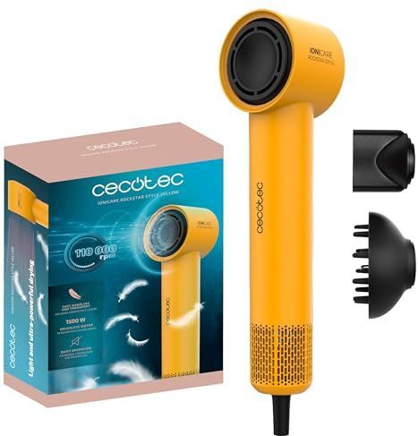 Cecotec - IoniCare RockStar Style - Haardroger - Geel - 1500W